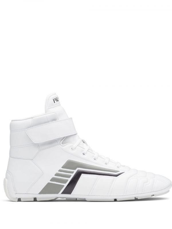  Prada Botas Chukka Con Cordones - Blanco 