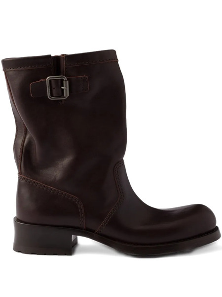  Prada Botas Con Hebilla Del Logo - Marrón 