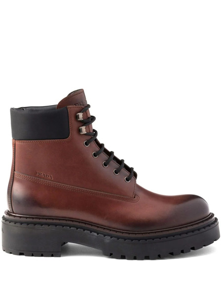  Prada Botas Con Paneles Elásticos - Marrón 
