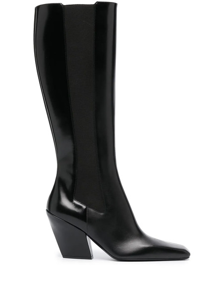  Prada Botas Con Tacón Cuadrado - Negro 