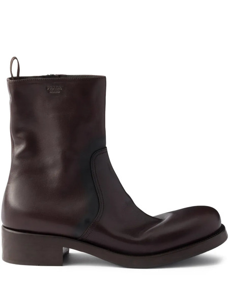  Prada Botas Con Tacón De 40 Mm - Marrón 