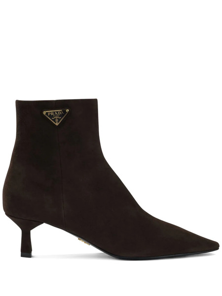  Prada Botines Con Tacón De 55 Mm - Marrón 