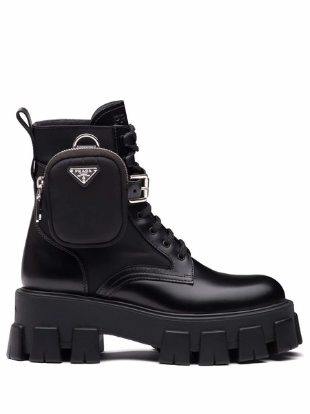  Prada Botines Monolith - Negro 