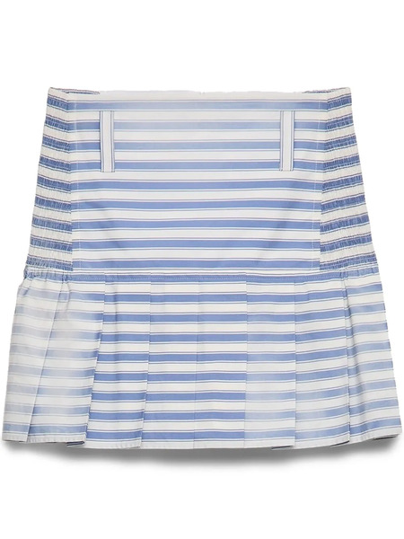  Prada Camisa A Rayas De Popelina - Azul 