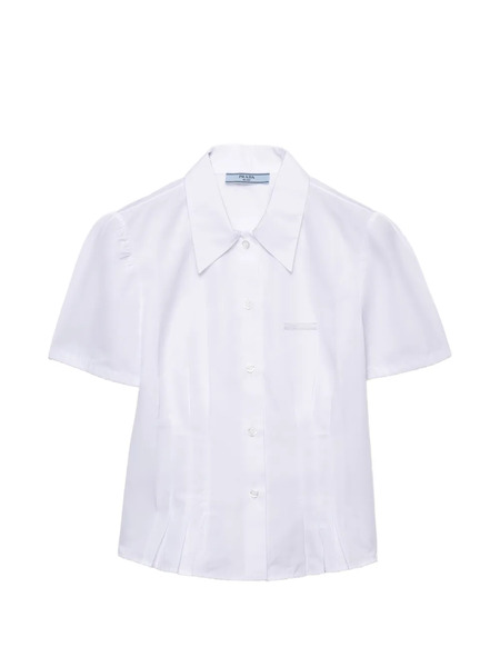  Prada Camisa Acampanada Con Botones - Blanco 