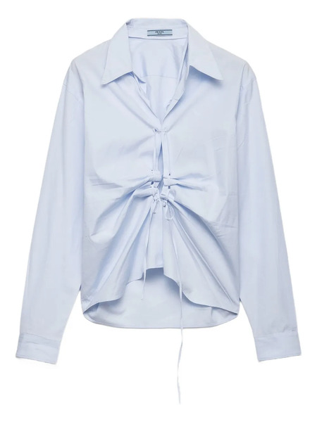  Prada Camisa Con Cordones - Azul 