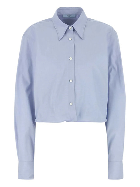  Prada Camisa De Popelina - Azul 