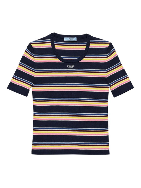  Prada Camiseta A Rayas - Azul 