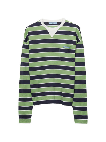  Prada Camiseta A Rayas - Verde 
