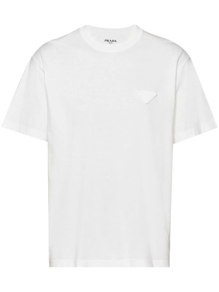  Prada Camiseta Con Logo Triangular - Blanco 