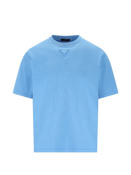  Prada Camiseta Con Parche Triangular - Azul 