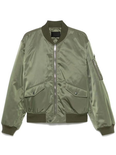  Prada Chaqueta Bómber Con Logo Triangular - Verde 
