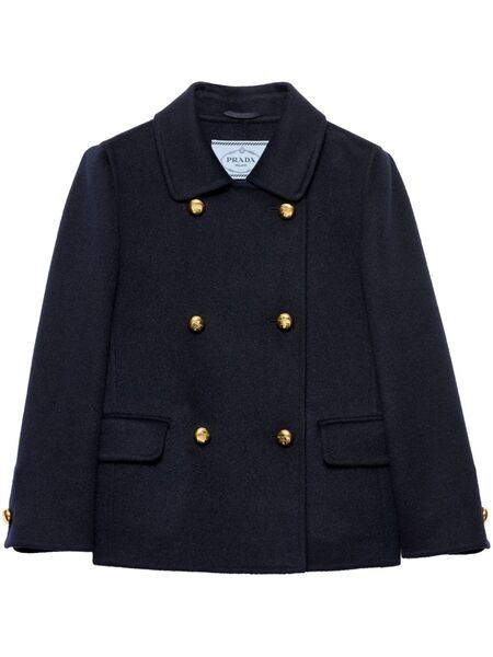  Prada Chaqueta Con Doble Botonadura - Azul 