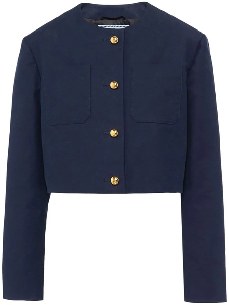  Prada Chaqueta Corta Con Botones - Azul 