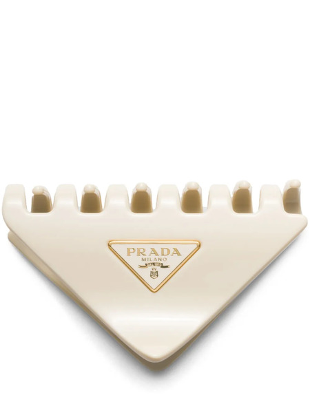  Prada Clip Con Aplique Del Logo - Neutro 