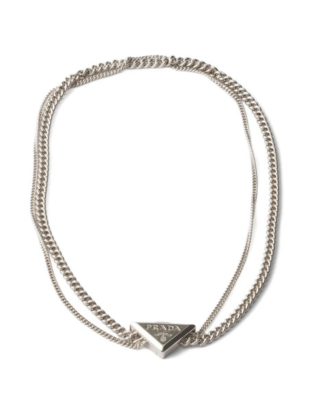  Prada Collar De Metal - Plateado 