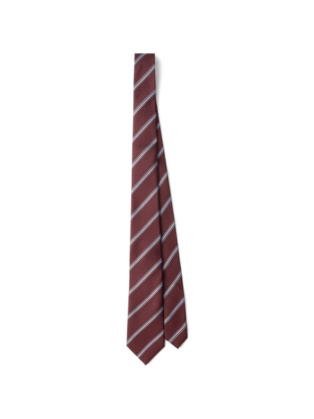  Prada Corbata A Rayas - Rojo 