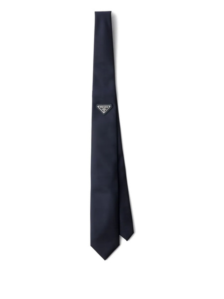  Prada Corbata Con Logo Triangular - Azul 