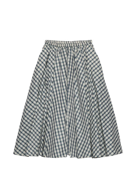  Prada Falda A Cuadros - Azul 