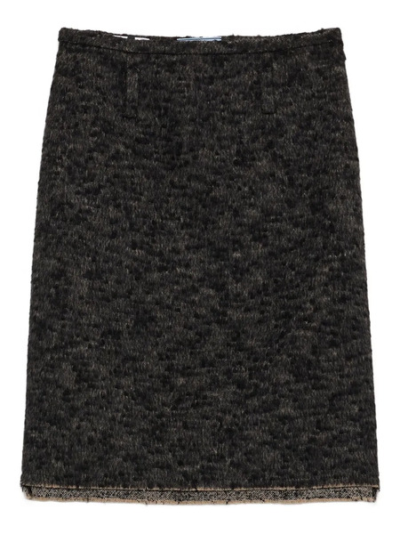  Prada Falda Con Logo Triangular - Negro 