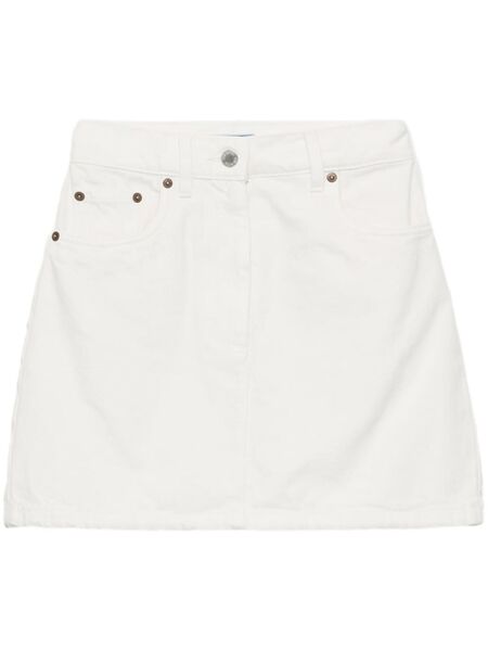  Prada Falda Corta Vaquera - Blanco 