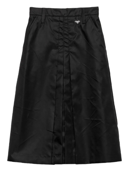  Prada Falda Re-nylon Acampanada - Negro 