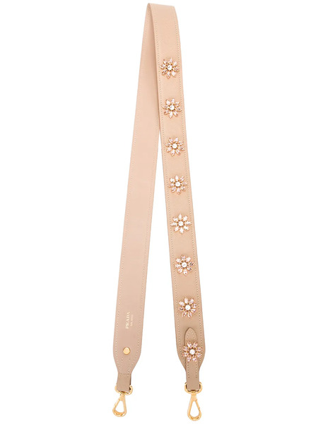  Prada Floral Embellished Strap - Neutro 