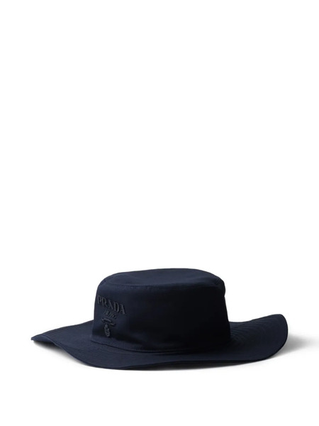  Prada Gorro Con Ala Ancha - Azul 