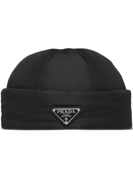  Prada Gorro Re-nylon Acolchado - Negro 