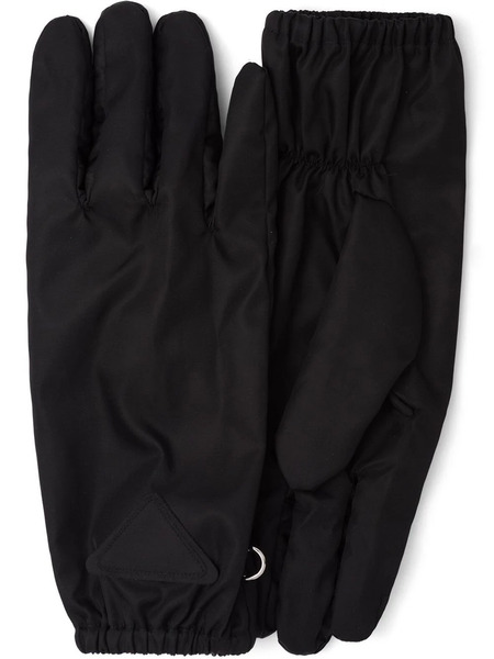  Prada Guantes Con Logo Triangular - Negro 