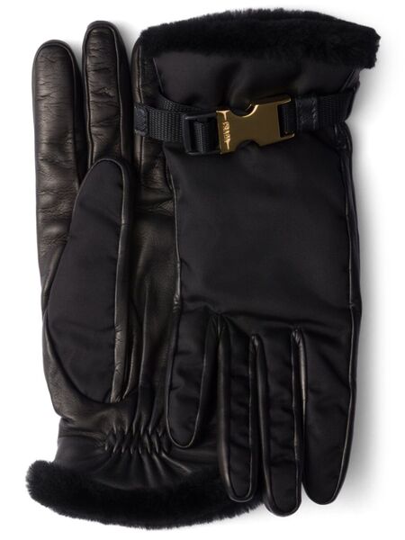  Prada Guantes Re-nylon - Negro 