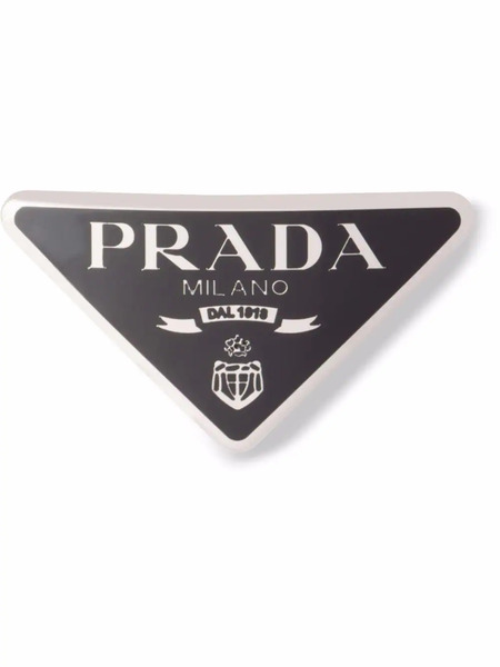  Prada Horquilla Para El Pelo Con Logo Triangular - Negro 