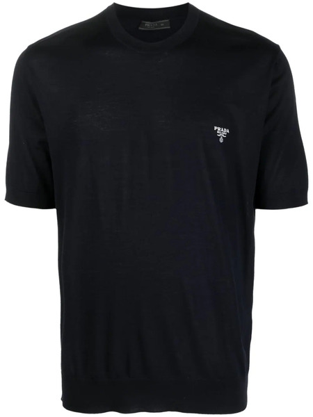  Prada Jersey Con Cuello Redondo - Azul 