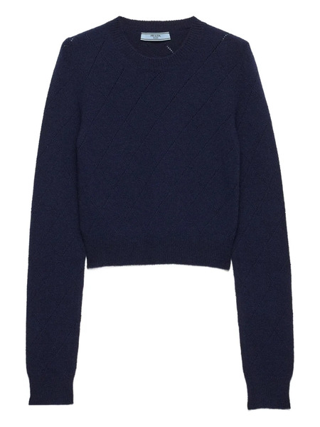  Prada Jersey Con Cuello Redondo - Azul 