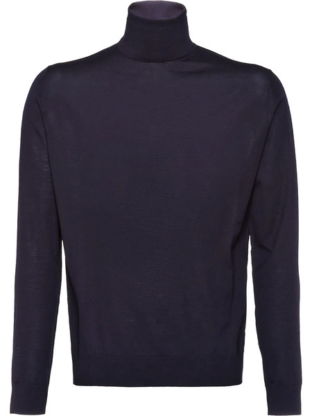  Prada Jersey Con Cuello Vuelto - Azul 
