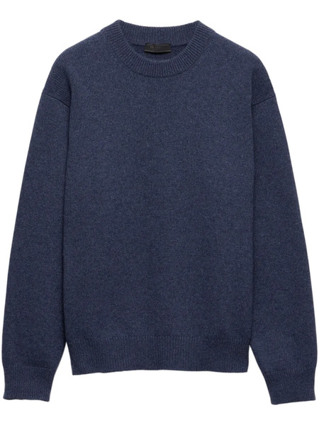 Prada Jersey Con Logo Bordado - Azul 