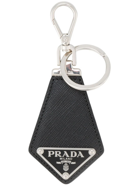  Prada Llavero Con Logo Triangular - Negro 