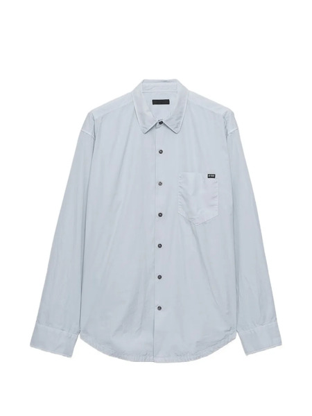  Prada Logo-patch Pocket Shirt - Azul 