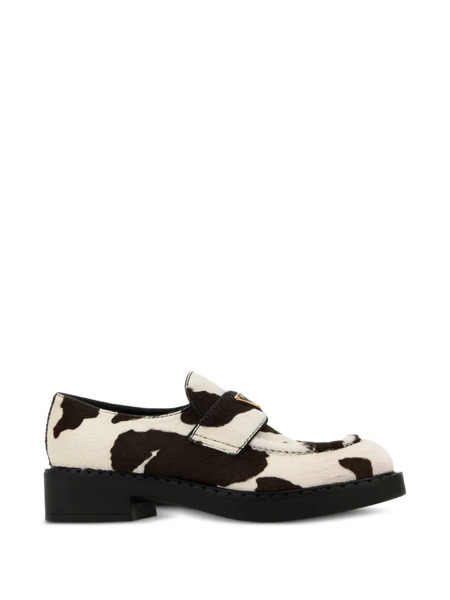  Prada Mocasines Con Animal Print - Blanco 