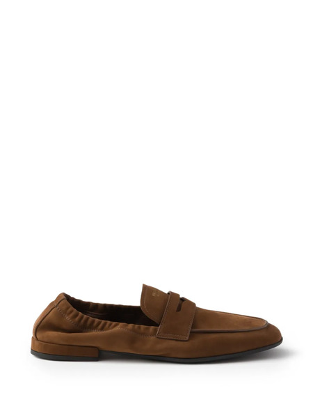  Prada Mocasines De Piel - Marrón 