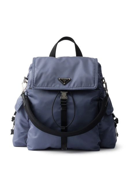  Prada Mochila Explore Re-nylon Y De Piel - Azul 
