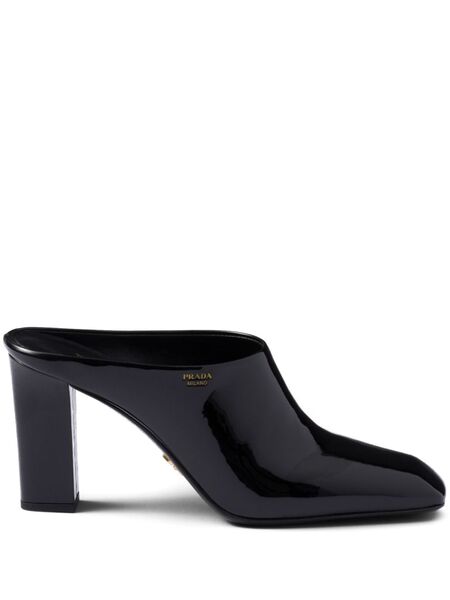  Prada Mules Con Tacón De 85 Mm - Negro 