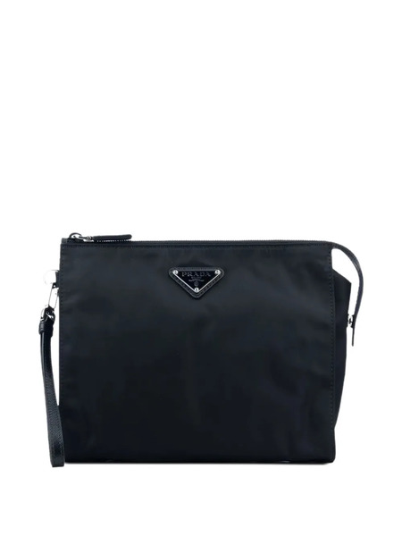  Prada Neceser Re-nylon Con Logo Triangular - Negro 