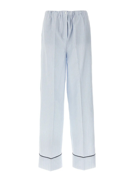  Prada Pantalones A Rayas - Azul 