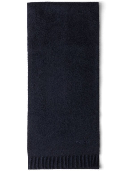  Prada Pashmina Con Logo Bordado - Azul 