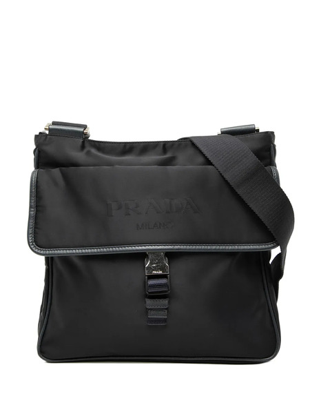  Prada Pre-owned Bandolera Zip Top De Piel Saffiano Con Ribete 2013-2026 - Negro 