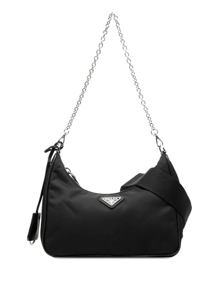  Prada Pre-owned Bolso Satchel Re-edition 2005 De Re-nylon Con Ribete De Piel Saffiano 2019-2026 - Negro 