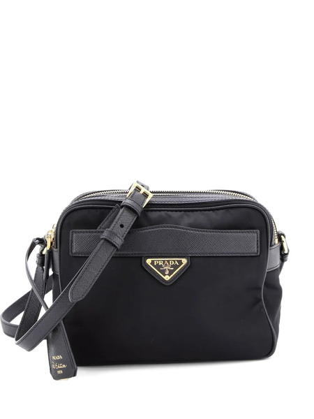  Prada Pre-owned Re-edition 1978 Front Pocket Re-nylon With Saffiano Leather Mini Shoulder Bag - Negro 