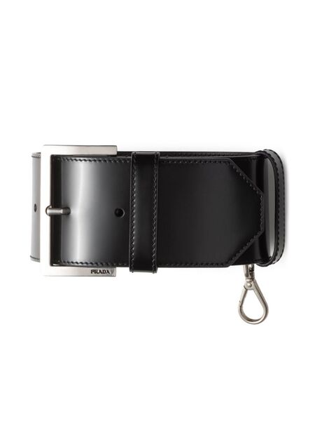  Prada Pulsera De Correa Con Hebilla - Negro 