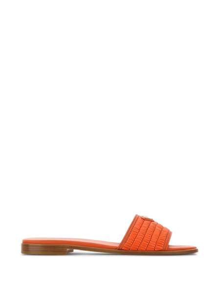  Prada Slippers Con Puntera Abierta - Naranja 